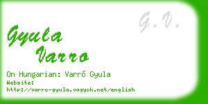 gyula varro business card